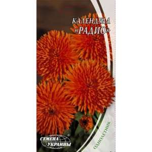 Календула Радио - цветы, 1 г семян, ТМ Семена Украины фото, цена